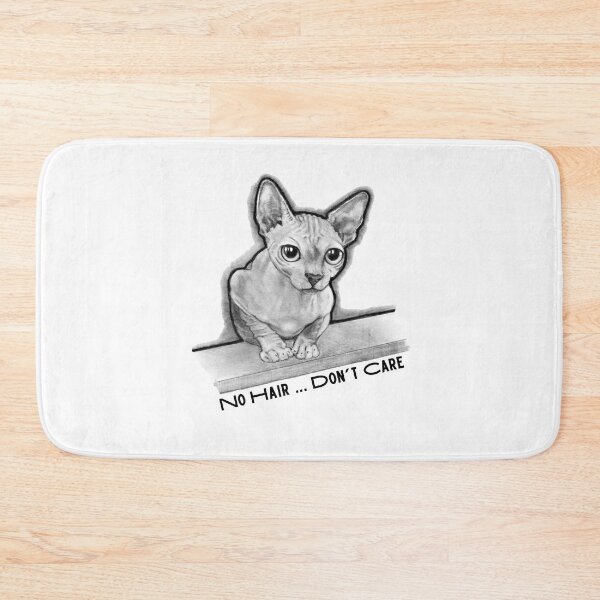 Item preview, Sphinx Cat Hairless ... No Hair, Don't Care, Balding, Alopecia, Chemo designed and sold by JoyfulWhimsy.