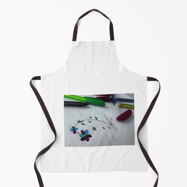 Item preview, Bunte Blume mit Blättern – Zeichnung auf Papier“ : „Colorful Flower with Leaves – Drawing on Paper“ designed and sold by Yaroplanner.
