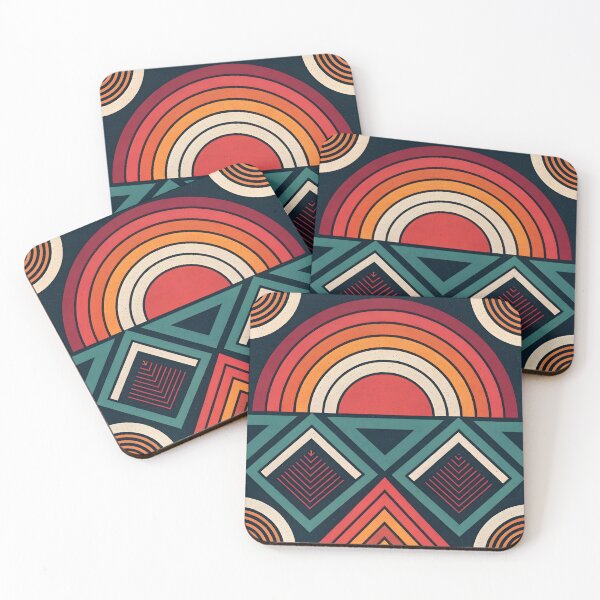 Item preview, Dance of circles and squares pattern designed and sold by trendspatterns.