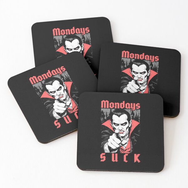 Item preview, Mondays Suck Funny Vampire Dracula Vintage Halloween Horror designed and sold by GrandeDuc.