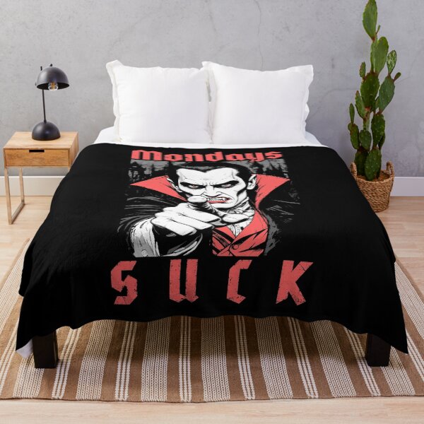 Item preview, Mondays Suck Funny Vampire Dracula Vintage Halloween Horror designed and sold by GrandeDuc.