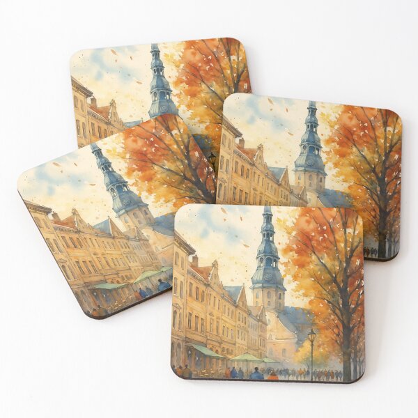 Item preview, Riga Old Town Autumn Street Scene designed and sold by ParadisePosters.
