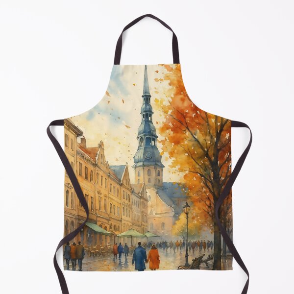 Item preview, Riga Old Town Autumn Street Scene designed and sold by ParadisePosters.