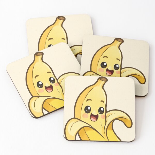 Item preview, Playful Cartoon Banana with Big Smile" designed and sold by Stickerrwallah.