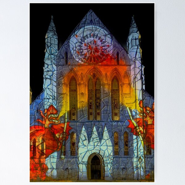 Item preview, York Minster Light Show – Dragon Projection designed and sold by bailey-cooper.