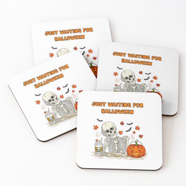 Item preview, Funny Skeleton Waiting for Halloween Pumpkin designed and sold by TeeARTHY.