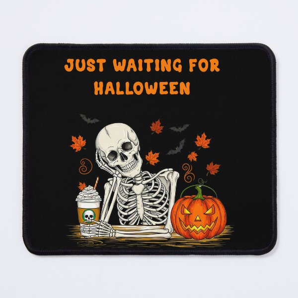 Item preview, Funny Skeleton Waiting for Halloween Pumpkin designed and sold by TeeARTHY.