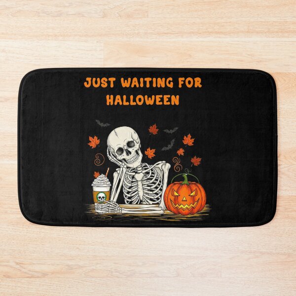 Item preview, Funny Skeleton Waiting for Halloween Pumpkin designed and sold by TeeARTHY.