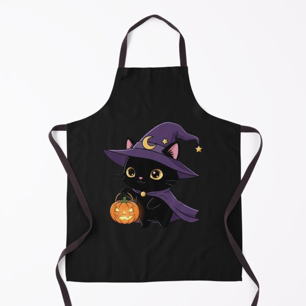Item preview, Stylish Chibi Black Cat Witch – Minimalist Kawaii Halloween designed and sold by ColorSplash123.