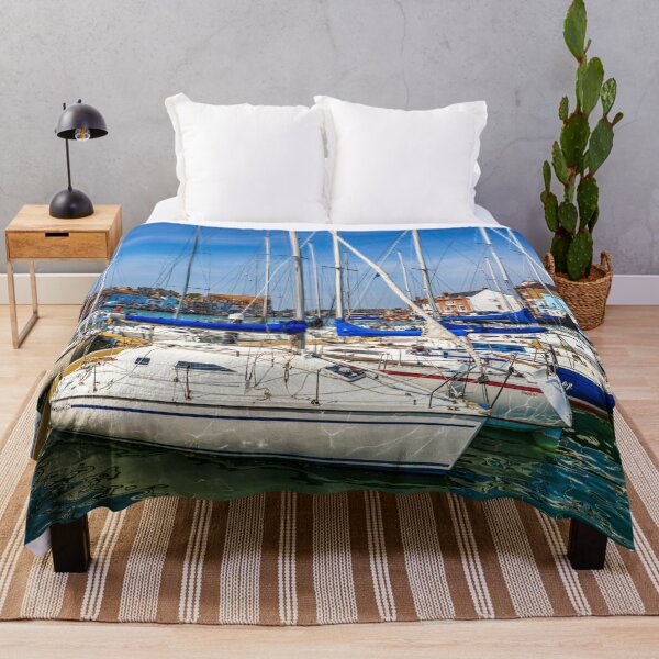 Item preview, Weymouth Yachts and Sailboats Moored in Vibrant Harbor designed and sold by Paul Thompson Photography.