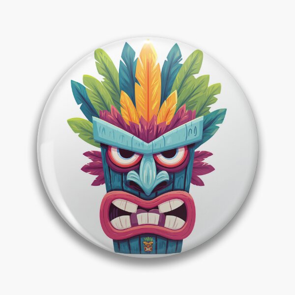 Item preview, Colorful Tribal Mask – Exotic Tiki Pop Art Design designed and sold by DesignArtist.ia.