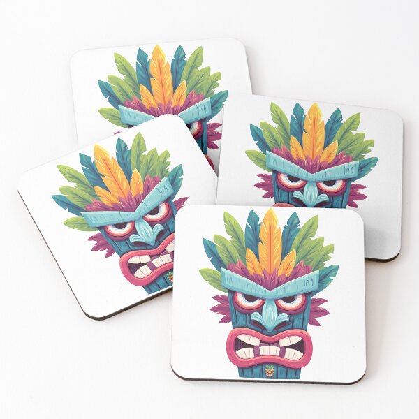 Item preview, Colorful Tribal Mask – Exotic Tiki Pop Art Design designed and sold by DesignArtist.ia.