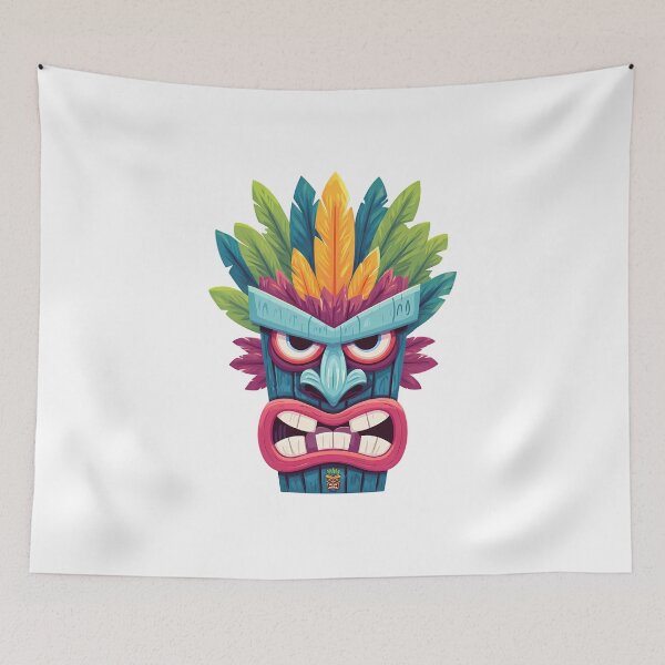 Item preview, Colorful Tribal Mask – Exotic Tiki Pop Art Design designed and sold by DesignArtist.ia.