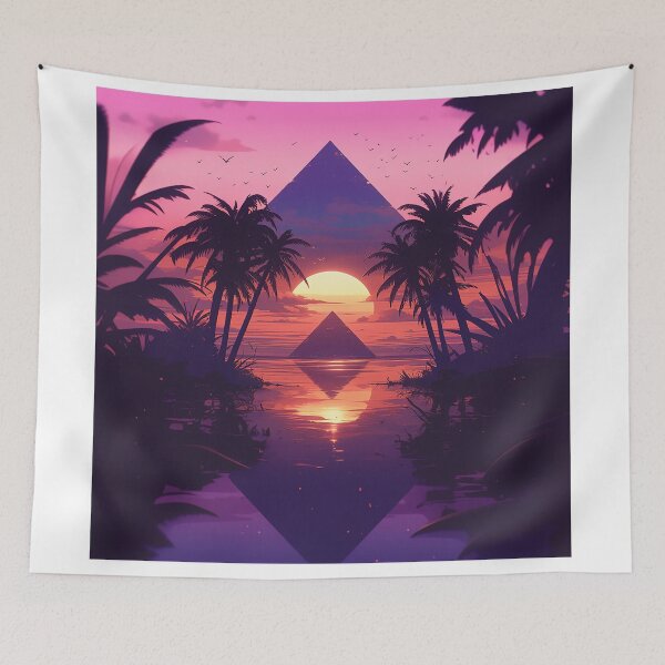 Item preview, Synthwave Pyramid Sunset designed and sold by Christian Weiss.