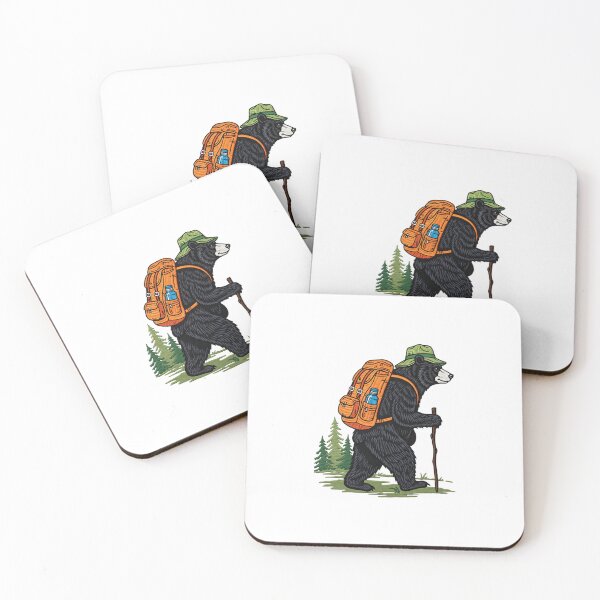 Item preview, Hiking Bear with Backpack designed and sold by TeeARTHY.