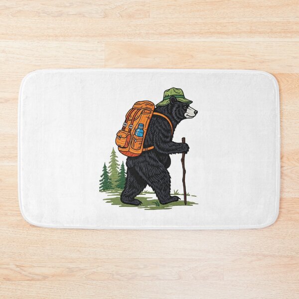 Item preview, Hiking Bear with Backpack designed and sold by TeeARTHY.