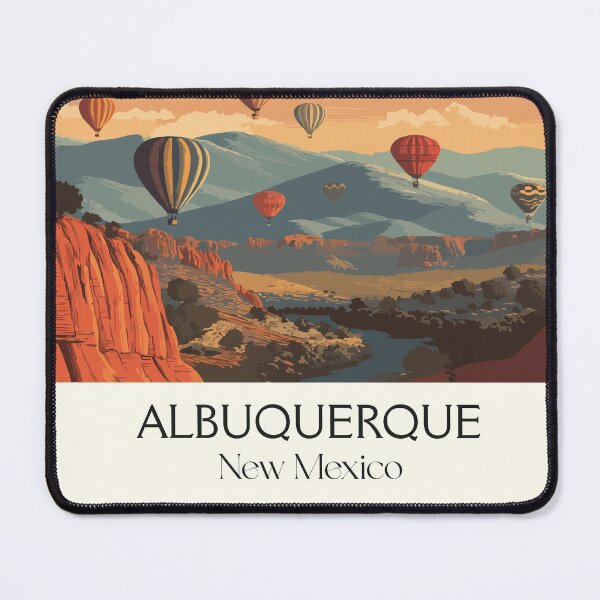 Item preview, Albuquerque New Mexico Travel Poster | Vintage Hot Air Balloon Fiesta Wall Art designed and sold by TuncGK.