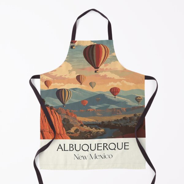 Item preview, Albuquerque New Mexico Travel Poster | Vintage Hot Air Balloon Fiesta Wall Art designed and sold by TuncGK.