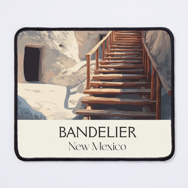 Item preview, Bandelier National Monument Poster | Vintage New Mexico Cliff Dwellings Art designed and sold by TuncGK.