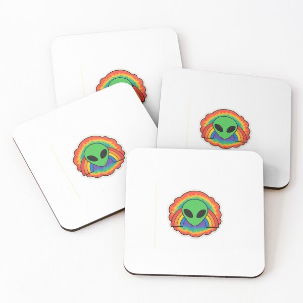 Item preview, Psychedelic Alien Rainbow Tie-Dye Sticker designed and sold by PTSfashions.