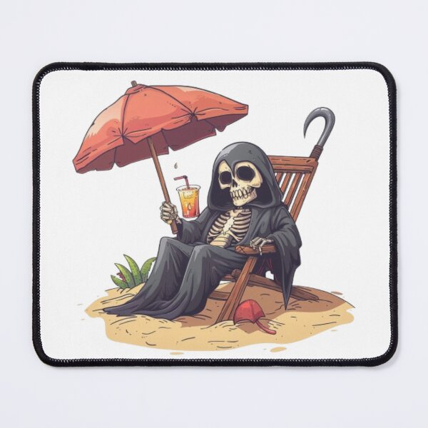 Item preview, Grim Reaper Beach Vibes – Skeleton on Vacation designed and sold by AlexLineArt.