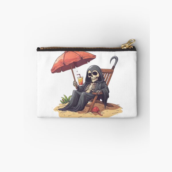 Item preview, Grim Reaper Beach Vibes – Skeleton on Vacation designed and sold by AlexLineArt.