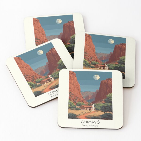 Item preview, Chimayó New Mexico Travel Poster | Vintage Santuario & High Road Wall Art designed and sold by TuncGK.