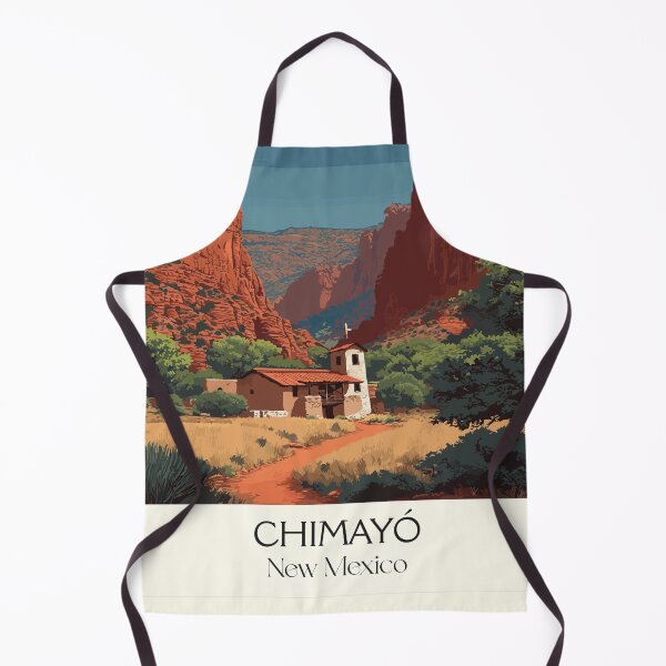Item preview, Chimayó New Mexico Travel Poster | Vintage Santuario & High Road Wall Art designed and sold by TuncGK.