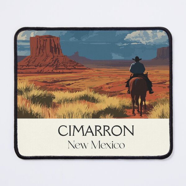 Item preview, Cimarron New Mexico Travel Poster | Vintage Old West & Cowboy Wall Art designed and sold by TuncGK.