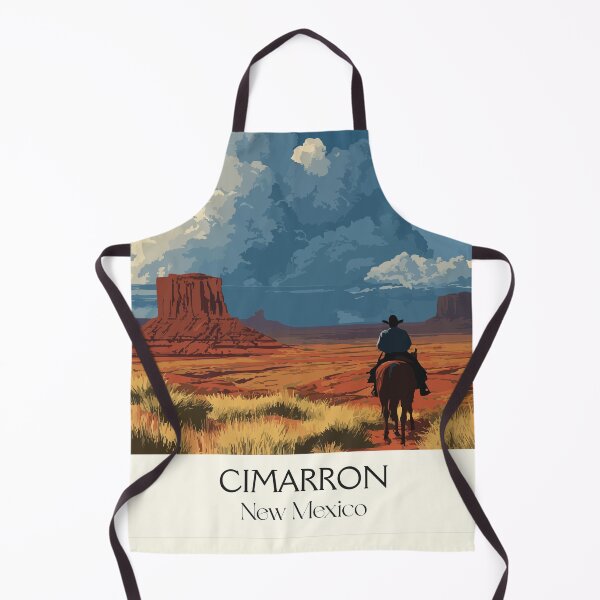 Item preview, Cimarron New Mexico Travel Poster | Vintage Old West & Cowboy Wall Art designed and sold by TuncGK.