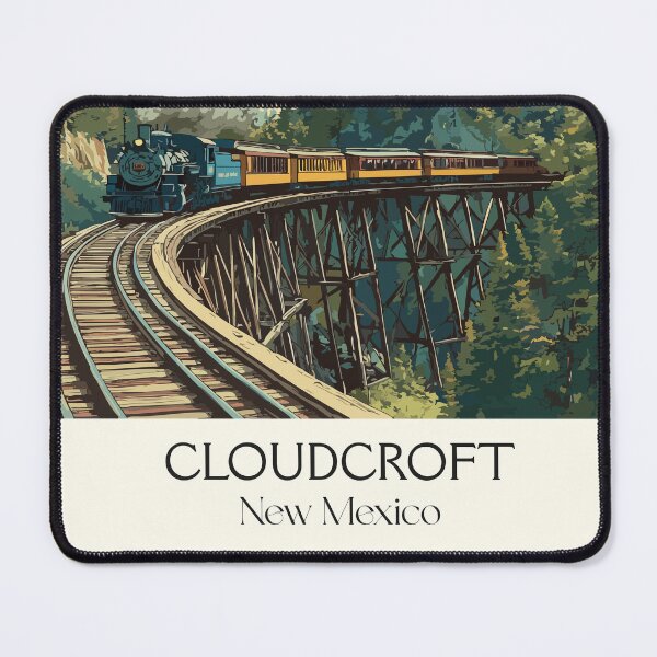 Item preview, Cloudcroft New Mexico Travel Poster | Vintage Sacramento Mountains Train Art designed and sold by TuncGK.