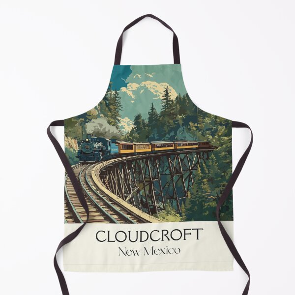 Item preview, Cloudcroft New Mexico Travel Poster | Vintage Sacramento Mountains Train Art designed and sold by TuncGK.
