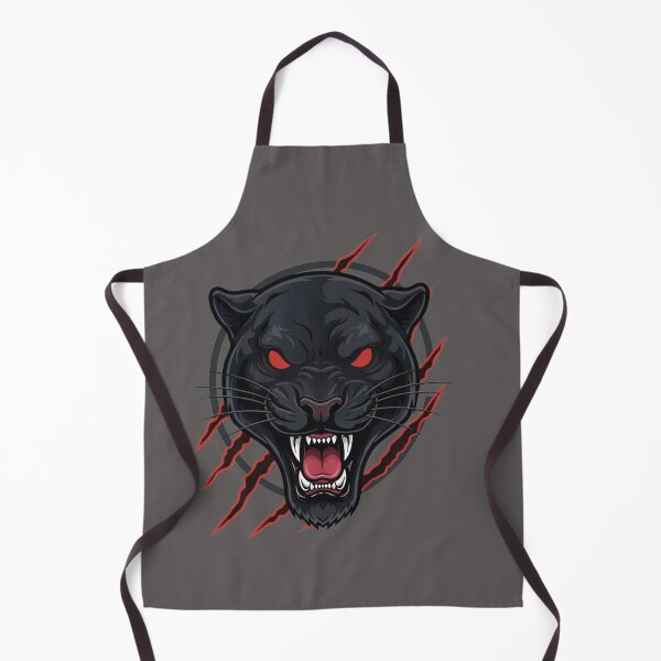 Item preview, Fierce Black Panther Mascot Logo with Red Eyes and Claw Marks designed and sold by Royalsticker.