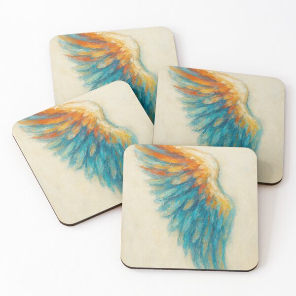 Item preview, Abstract Angel Wing Oil Painting on Canvas | Large Textured Wall Art | Original Colorful Wing Artwork for Modern Living Room Decor designed and sold by VishFashion.