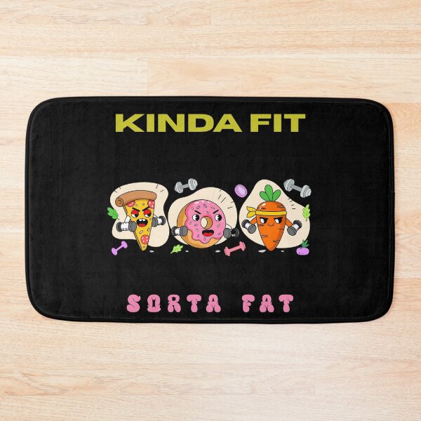Artikelvorschau, Kinda Fit Sorta Fat Lustiges Fitnessstudio-Design entworfen und verkauft von WonderMix.
