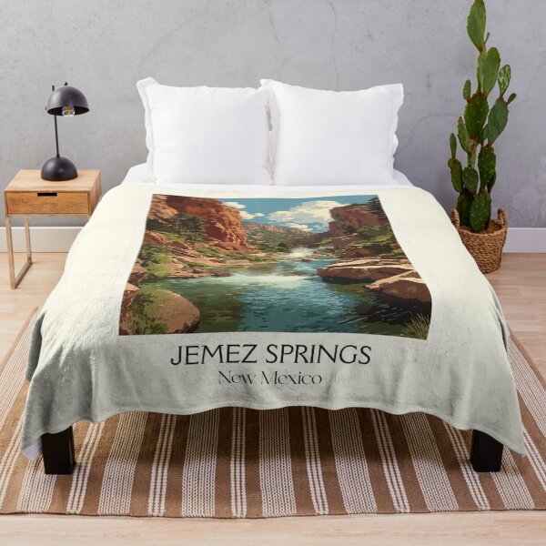 Item preview, Jemez Springs New Mexico Poster | Vintage Red Rocks & Hot Springs Wall Art designed and sold by TuncGK.