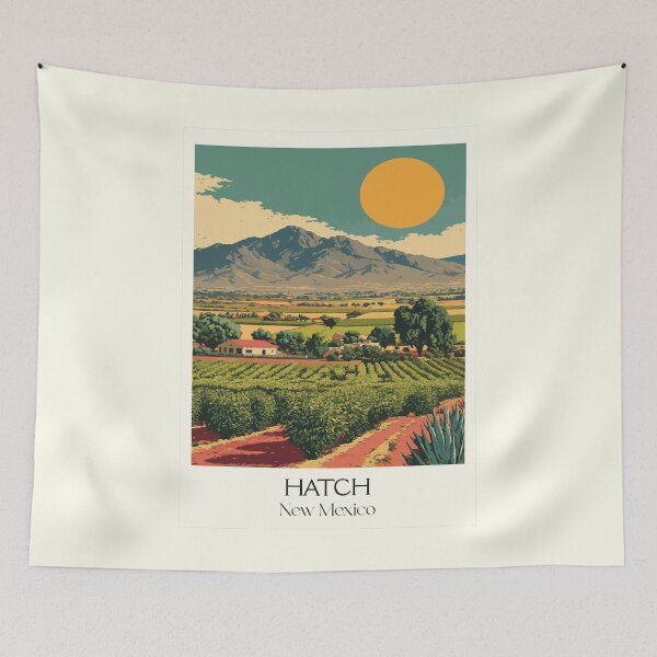 Item preview, Hatch New Mexico Travel Poster | Vintage Green Chile Capital Wall Art designed and sold by TuncGK.