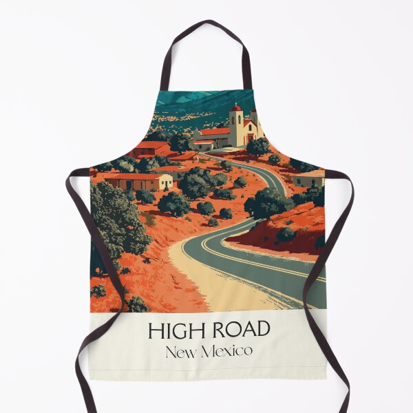 Item preview, High Road to Taos New Mexico Poster | Vintage Scenic Drive & Adobe Village Art designed and sold by TuncGK.