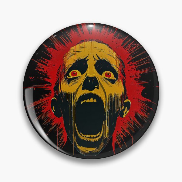 Item preview, Screaming Horror Face Explosive Blood Red Artwork designed and sold by Amanda's Factory.