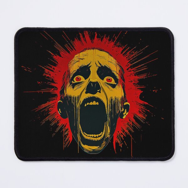 Item preview, Screaming Horror Face Explosive Blood Red Artwork designed and sold by Amanda's Factory.