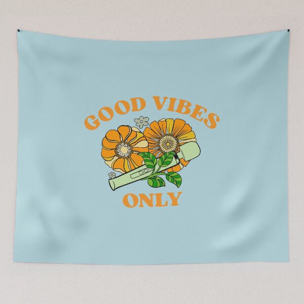 Item preview, Good Vibes Only - 70s Retro Floral Vibrator designed and sold by thegoodwordsco.