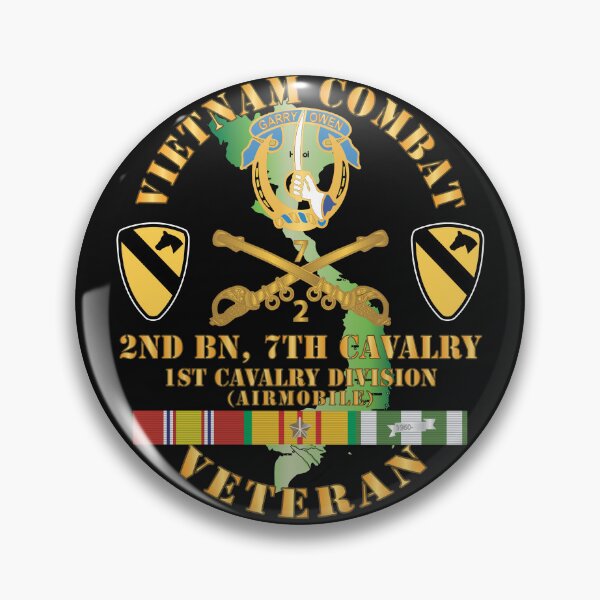 Item preview, Army - Vietnam Combat Cavalry Vet w 2nd Bn 7th Cav DUI - 1st Cav Div X 300 designed and sold by Military Insignia Products.
