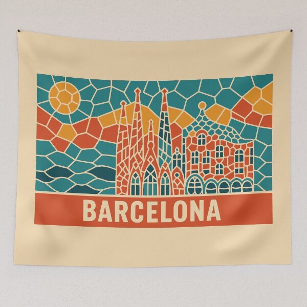 Item preview, Barcelona Travel Poster designed and sold by rogue-design.
