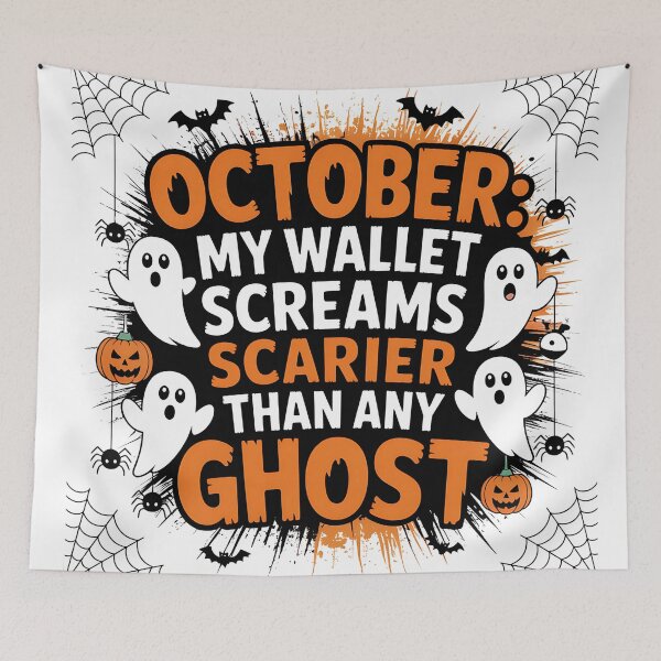 Item preview, October Wallet Screams | Funny Halloween Money Joke designed and sold by Haji  Kamora.