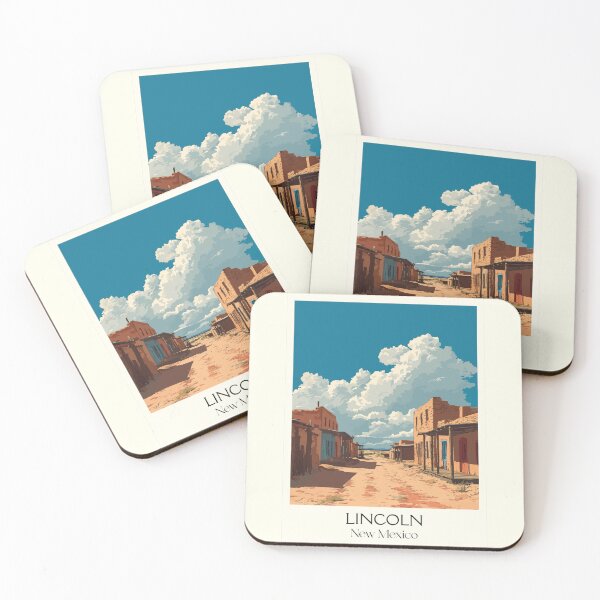 Item preview, Lincoln New Mexico Travel Poster | Vintage Billy the Kid & Old West Town Art designed and sold by TuncGK.