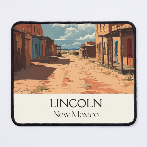 Item preview, Lincoln New Mexico Travel Poster | Vintage Billy the Kid & Old West Town Art designed and sold by TuncGK.