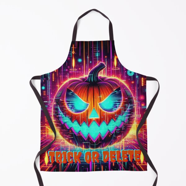 Item preview, Neon Pumpkin Jack – Cyberpunk Glitch Halloween Pumpkin designed and sold by DreamArt Creations.