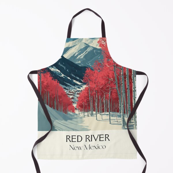 Item preview, Red River New Mexico Travel Poster | Vintage Ski Town & Autumn Aspens Art designed and sold by TuncGK.