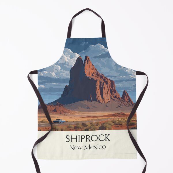 Item preview, Shiprock New Mexico Travel Poster | Vintage Navajo Nation & Desert Monolith Art designed and sold by TuncGK.