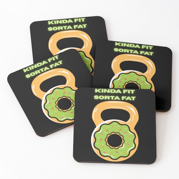 Item preview, Kinda Fit Sorta Fat - Donut Meets Kettlebell   designed and sold by WonderMix.